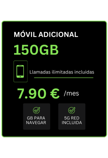 Plan móvil adicional 7,90 €